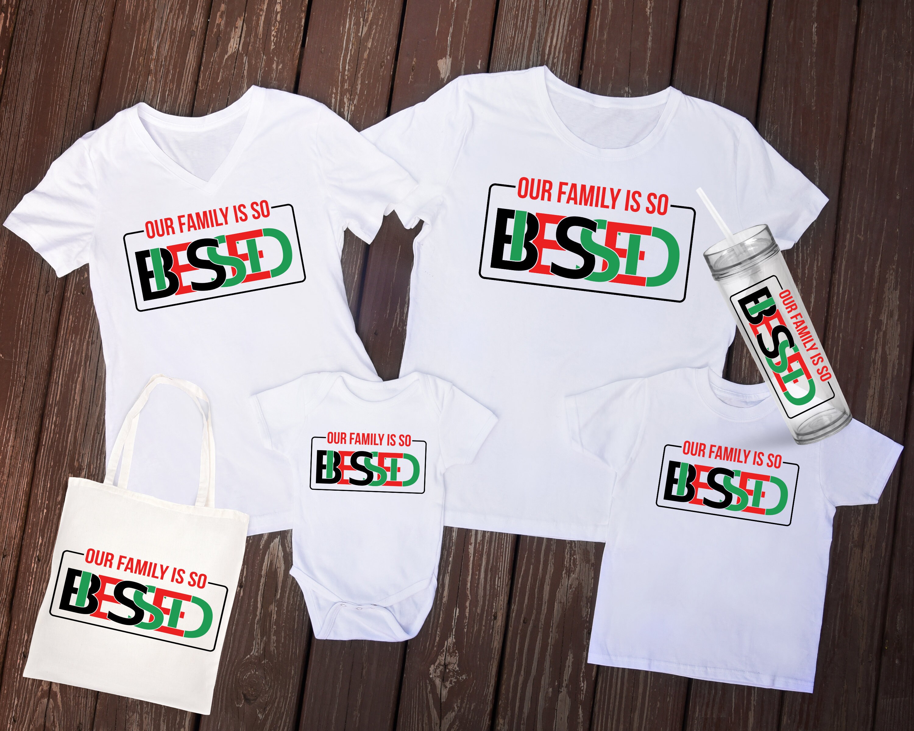 Blessed Family T-shirt Family Christmas 