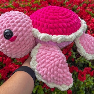 Jumbo Lacey Turtle Crochet Plush