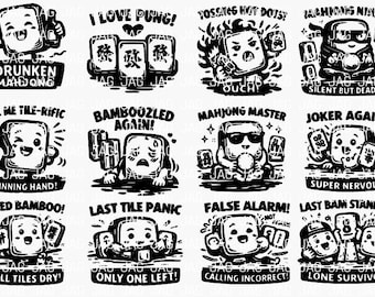 Mahjong SVG Bundle - Digital Download