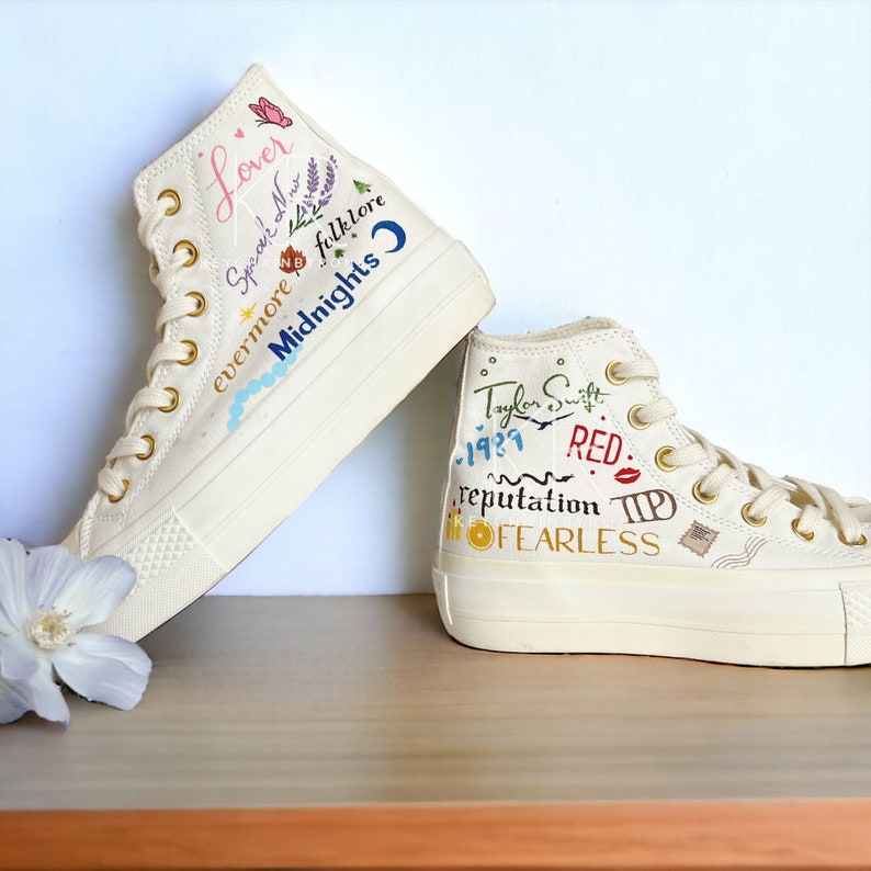 Custom Painted The Album Shoes Chuck Taylor All Star 1970s Personalized Printed Shoes High Top Canvas Design Mother's Day Gifts For Her image 3