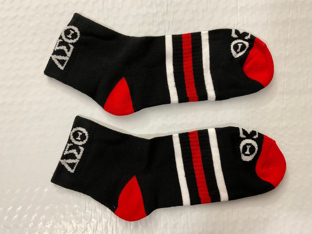 Delta Sigma Theta Black Ankle Socksfits Sizes 5-10 - Etsy