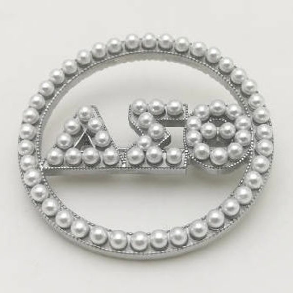 Delta Sigma Theta Pearl Brooch