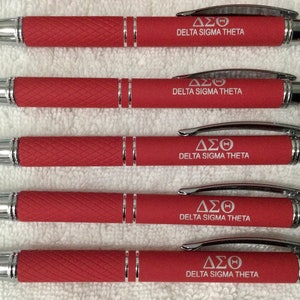 One (1) Delta Sigma Theta Red and Chrome Black Ink Pen With Stylus—OR—Blue Ink Pen With Stylus