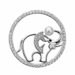 Delta Sigma Theta-Inspired Silver Artistic Elephant Broach