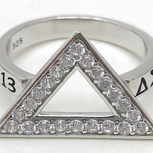 Delta Sigma Theta 925 Silver Delta Letter Ring