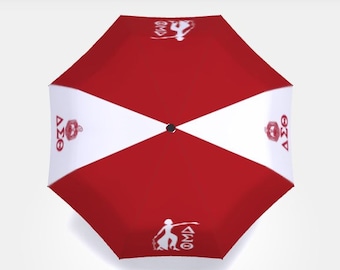 Delta Sigma Theta Logo and Fortitude Folding Umbrella