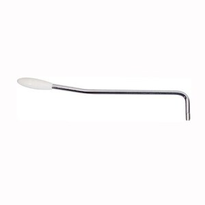 May include: A chrome guitar string tuning key with a white plastic tip.