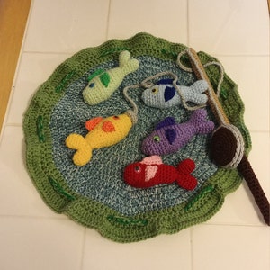 Let's Go Fishing Play Set, Crochet Pattern, pdf