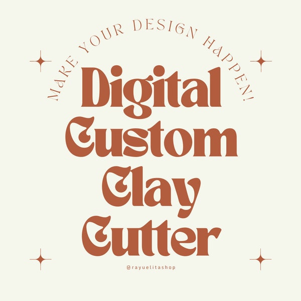 Digital File Clay Cutter for Download, .stl Custom Clay Cutter File, Polymer Clay Cutter, 3D file for printing, Polymer Clay Tools