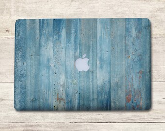 Blue Wood Skin for Macbook wood Vinyl Skin  blue wood touch skin skin mac cover wood Vinyl Skin Laptop skin Top wood pro 13 skin