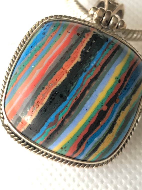 Statement Vintage 925 Sterling Silver Italian Nec… - image 3