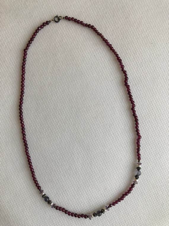 Statement Vintage Multi Stone Mixed Red Garnet Qu… - image 7