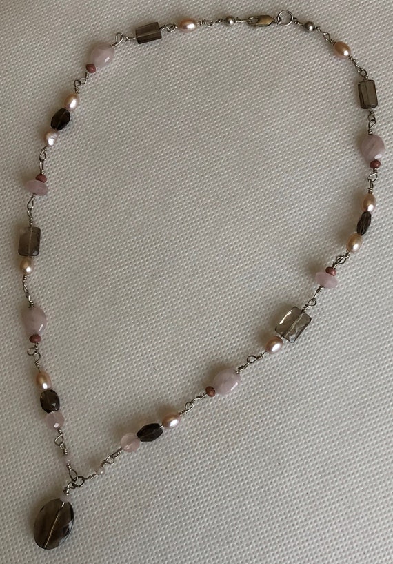 Statement Vintage Multi Stone Mixed Pink Rose Qua… - image 8