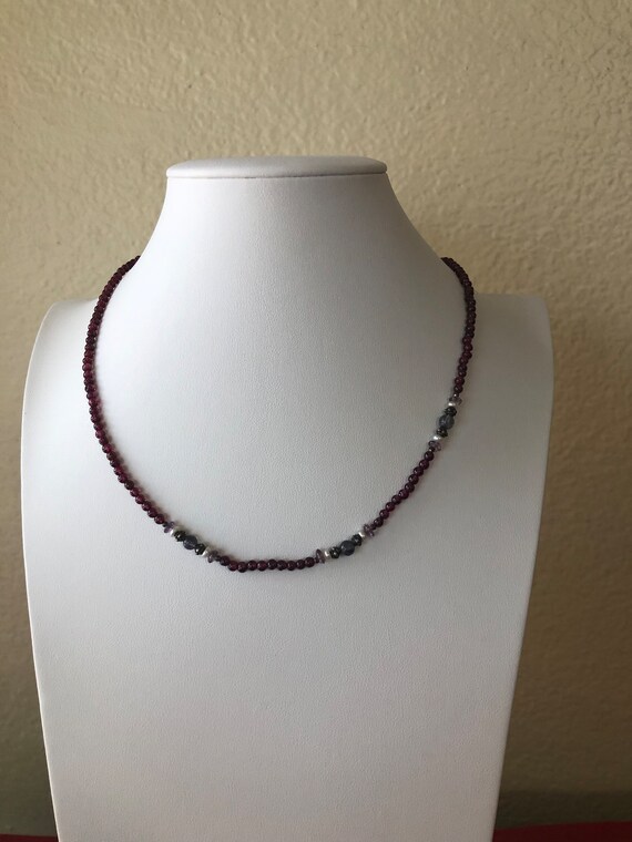 Statement Vintage Multi Stone Mixed Red Garnet Qu… - image 4