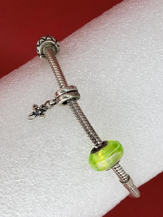 Vintage Authentic Chamilia 925 Sterling Silver Snake Bracelet With