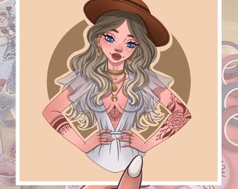 Boho Babe - Quadratischer Druck