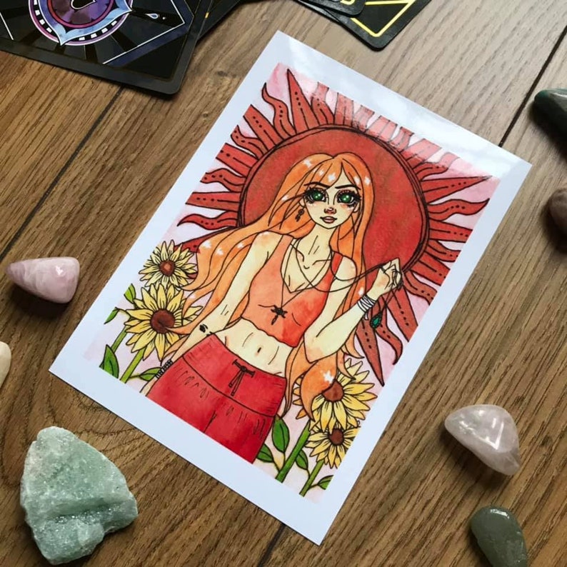 Sunflower Girl Print