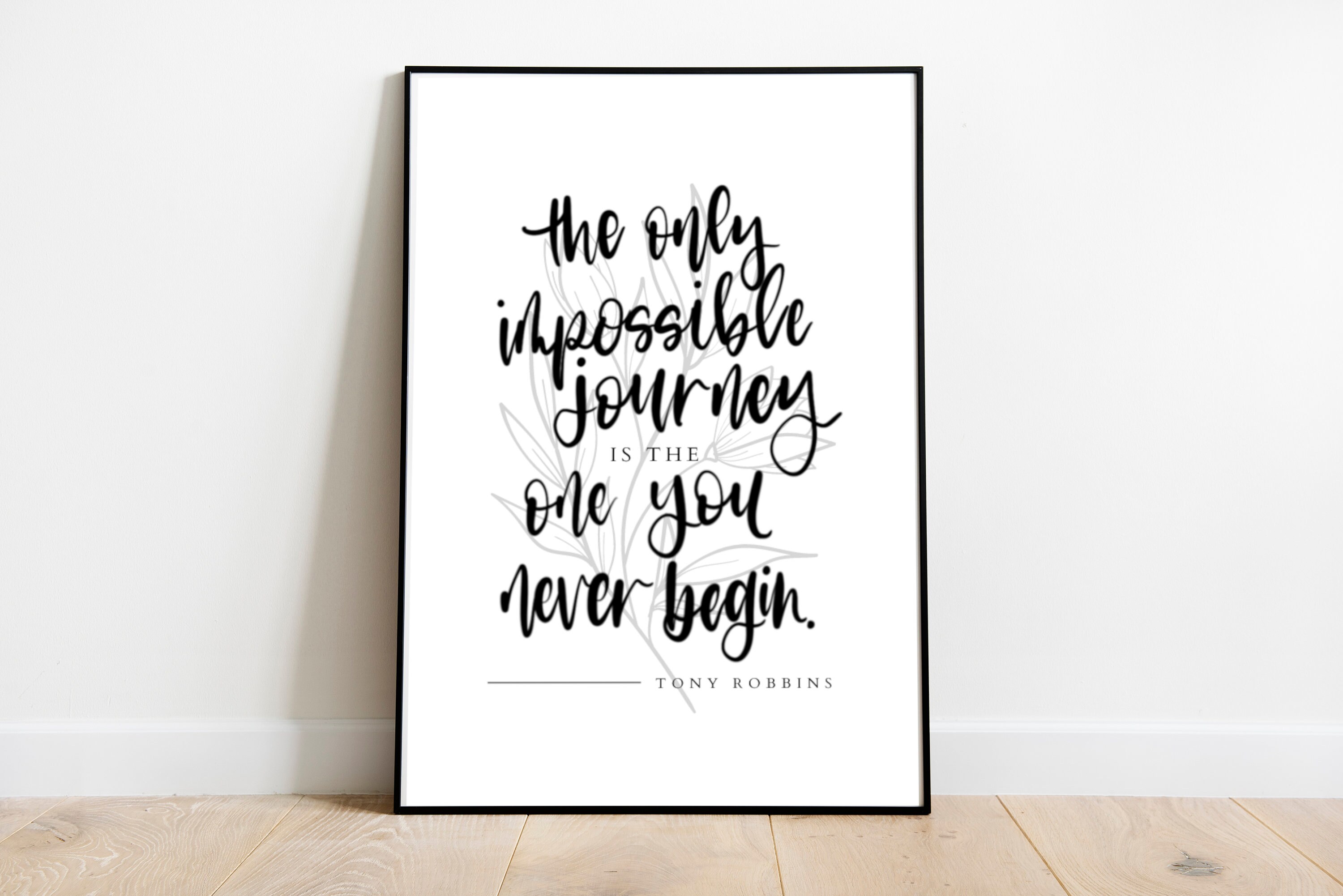 Self Care Poster, FAMOUS QUOTES PRINT, Handwritten Quotes, Tony Robbins Affirmation Quote ...