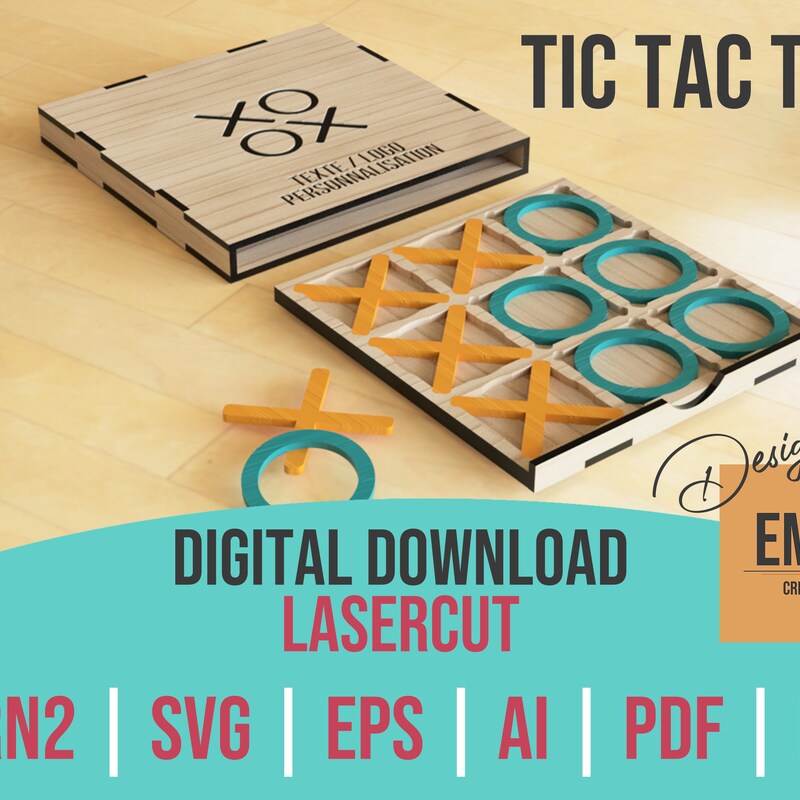 Wooden Tic Tac Toe Board - Etsy