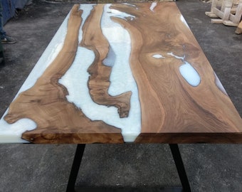 Custom 72”x 36&quot; Walnut Epoxy Table, Epoxy Resin Table, Epoxy Dining Table, Epoxy Resin Table, Live Edge Table for Anastasia