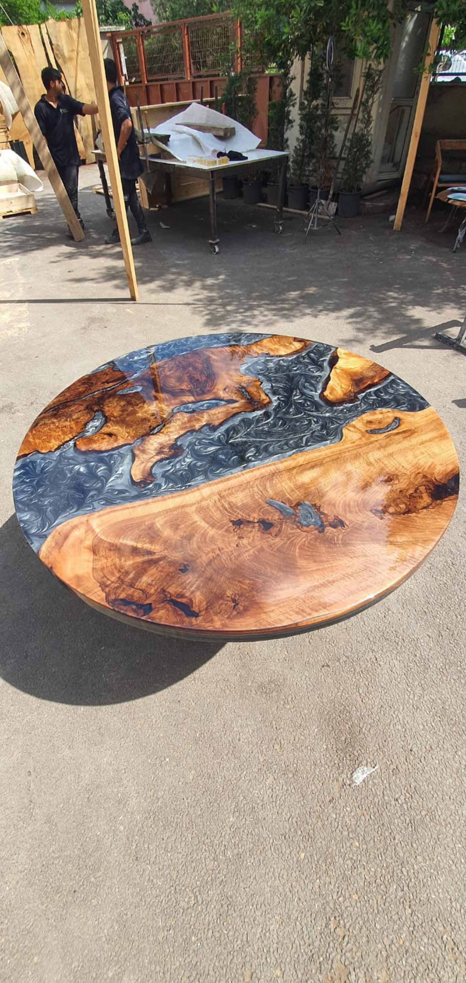 Epoxy Coffee Table Custom Coffee Table Custom 50 Diameter | Etsy