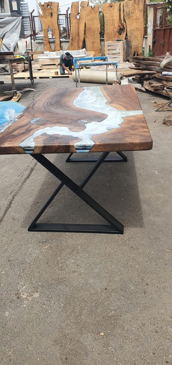 Cottonwood Epoxy Conference Table - Barn Born Furniture