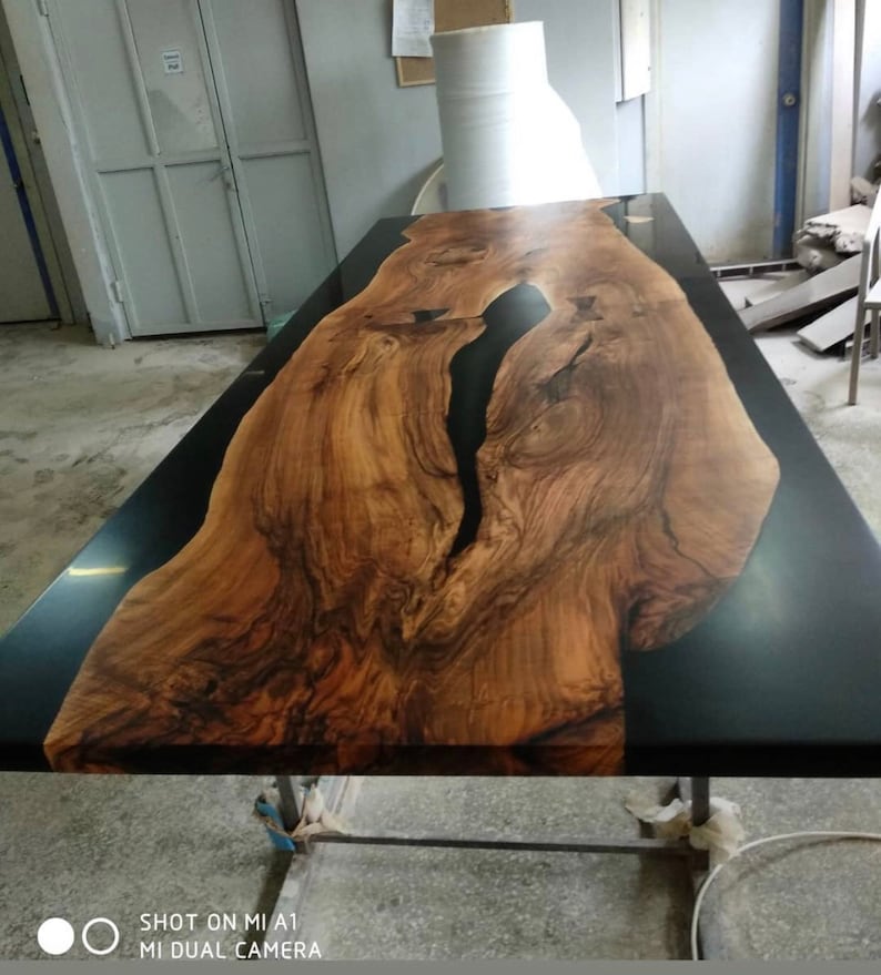 Made to Order Custom Black Walnut Wood Epoxy Resin Table Etsy