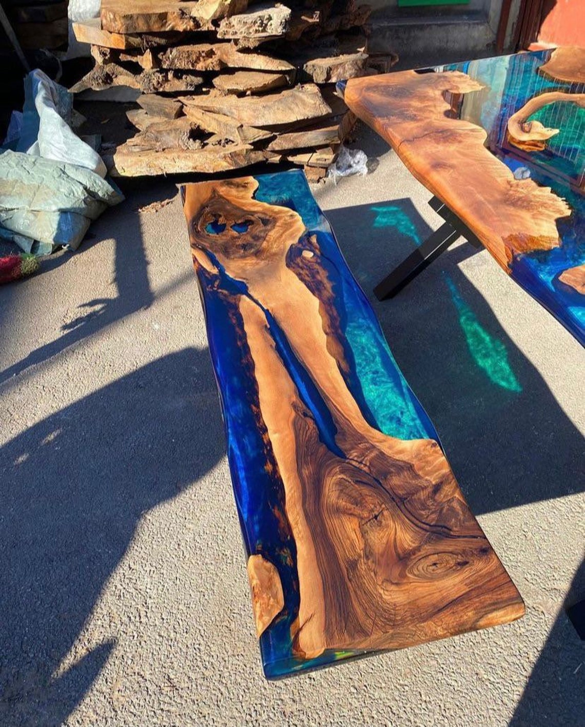 Live Edge Table Epoxy Dining Table Epoxy Resin Table Custom Etsy