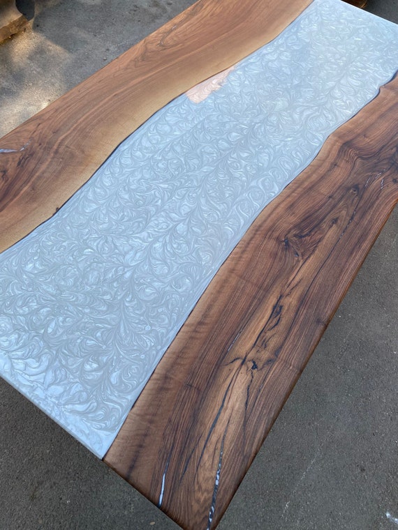 Silver 2024 epoxy table