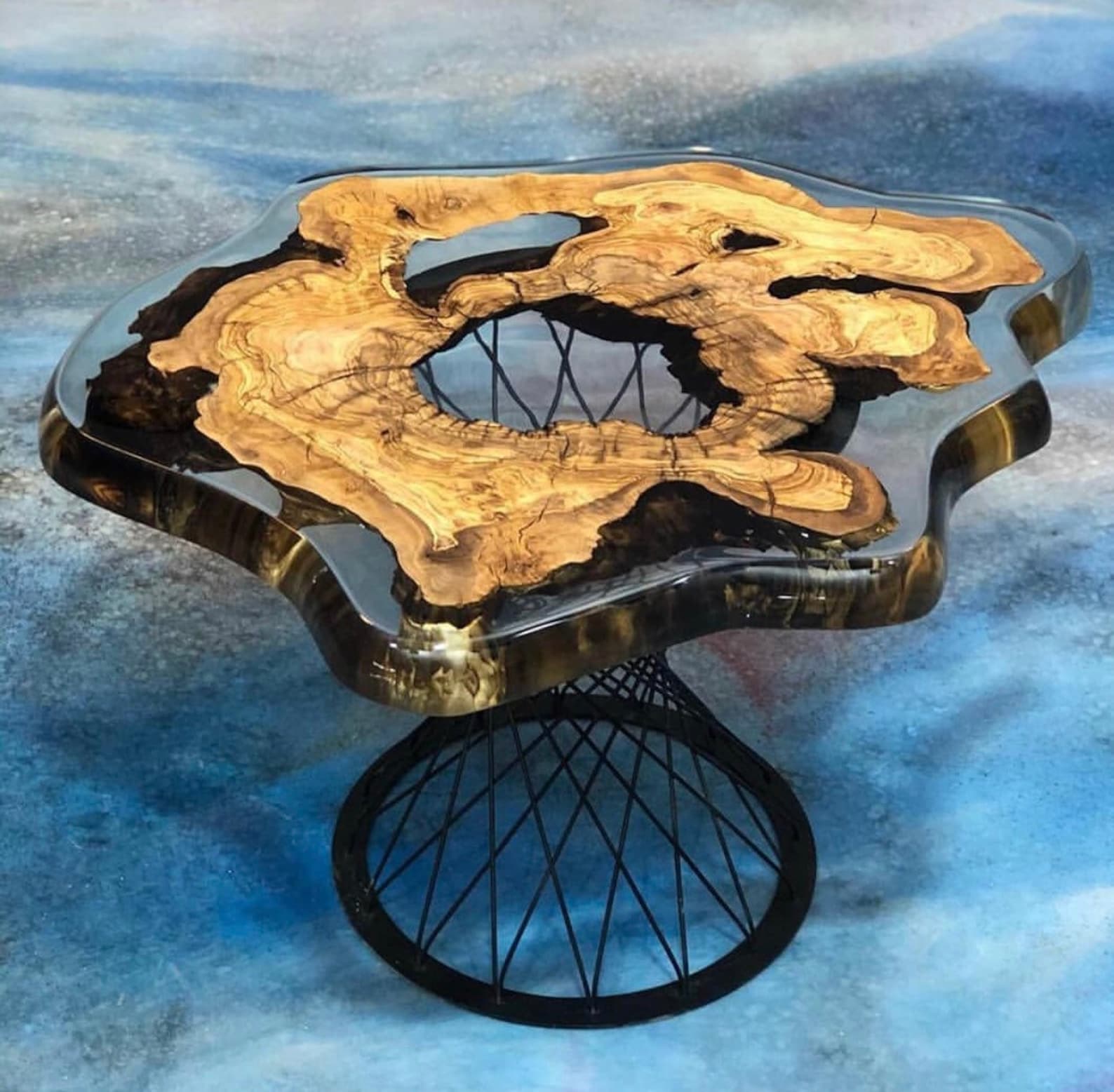 Handmade Epoxy Table, Epoxy Coffee Table, Walnut Epoxy Coffee Table ...