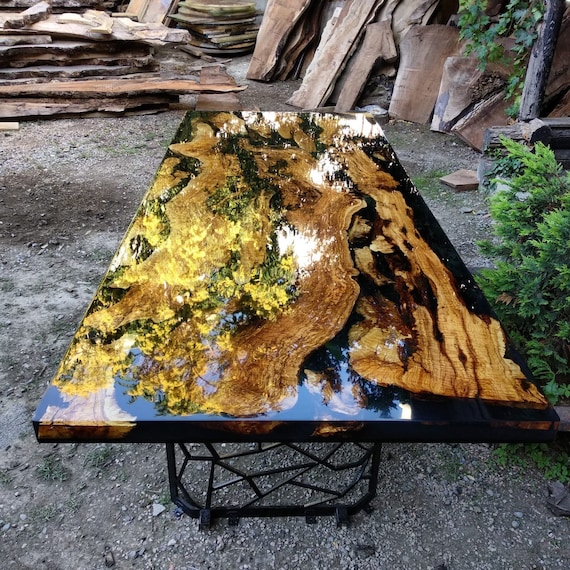 Epoxy rock table deals