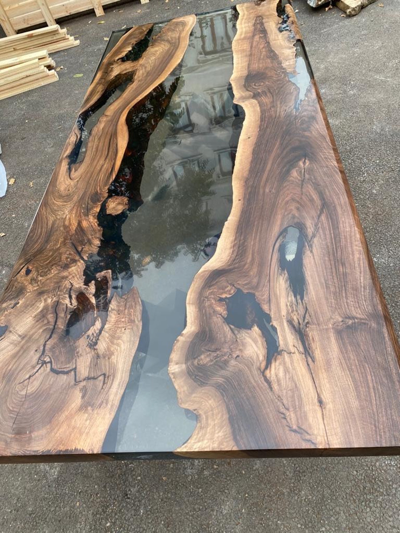 Live Edge Table Epoxy Table Epoxy Dining Table Custom 84 X Etsy Canada