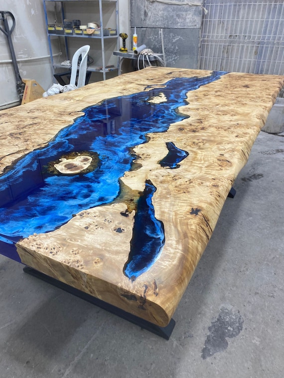 Epoxy Table Epoxy Dining Table Poplar Wood Epoxy River Table