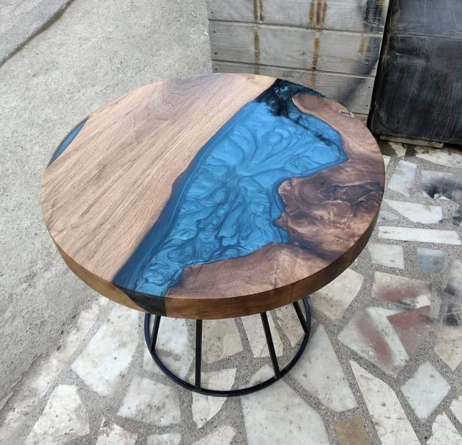 Made to Order Custom Table Deep Sea Blue River Epoxy Table - Etsy