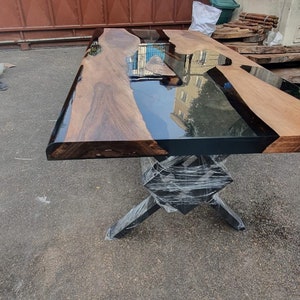 Clear Epoxy, Custom 72 X 36 Wood Table, Epoxy Wood Resin Table