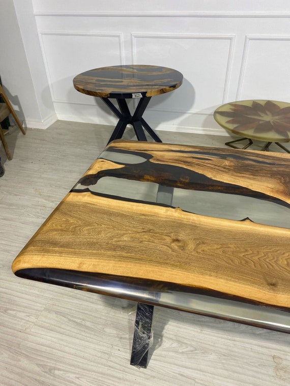 Epoxy end on sale table for sale
