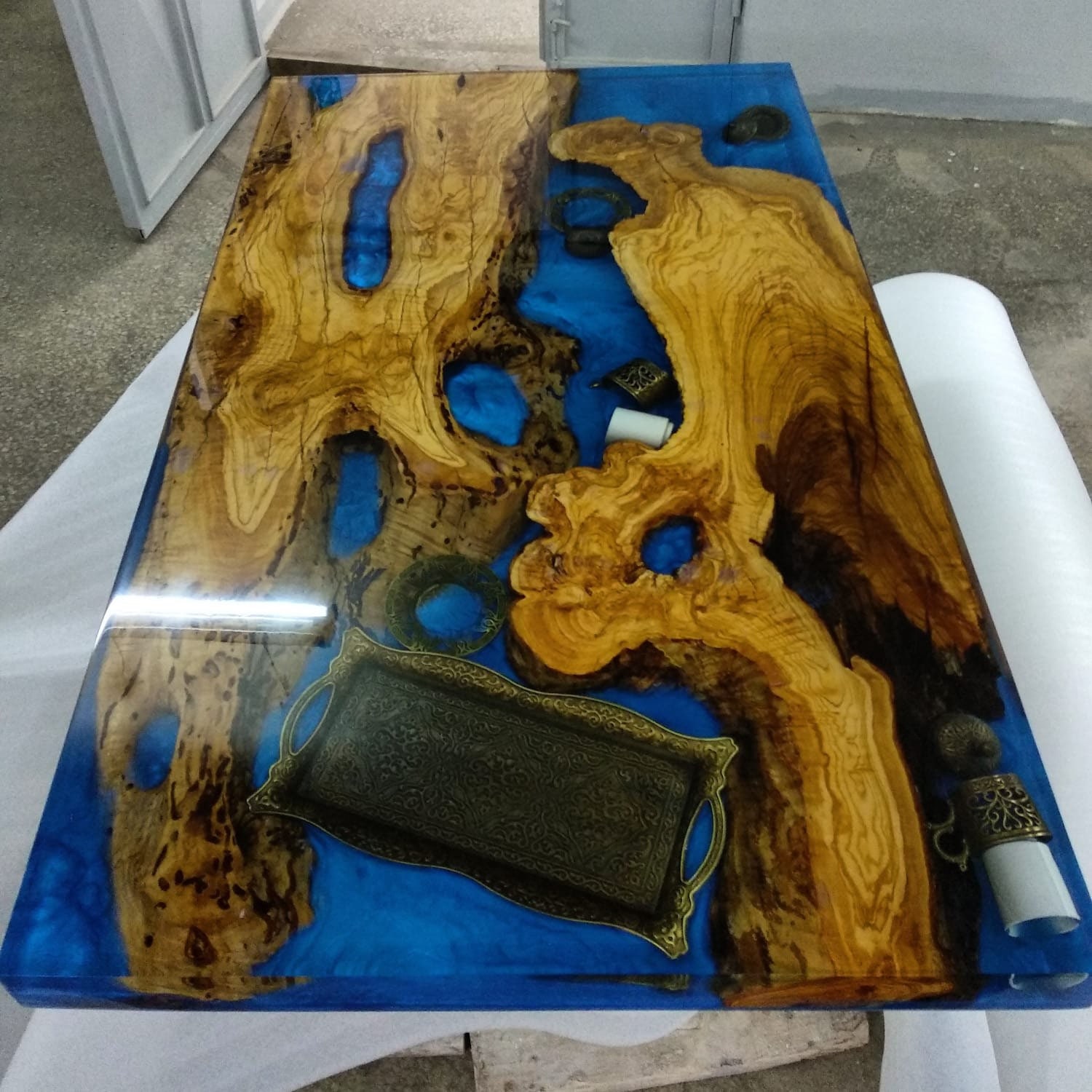 Olive Wood Epoxy Table Olive Wood Table Epoxy Dining Table Etsy