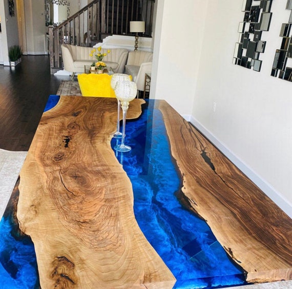 Ocean Waves Epoxy table, resin table, river table, sand epoxy table , home  decor