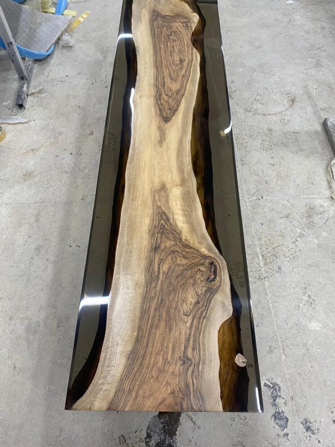 Epoxy Bench Custom Epoxy Bench Custom 62 X 17 Walnut Etsy