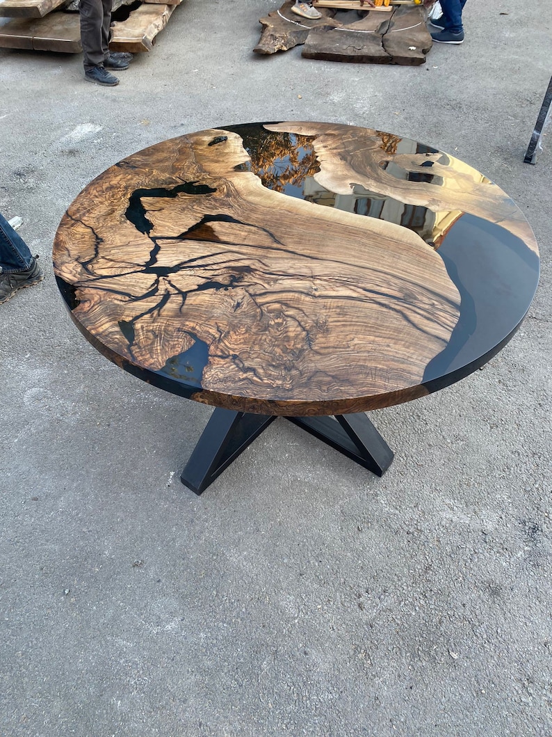 Epoxy Resin Coffee Table Custom 40 Diameter Round Table - Etsy