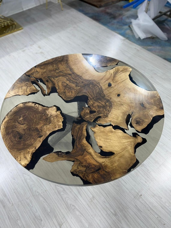 Resin round coffee table discount