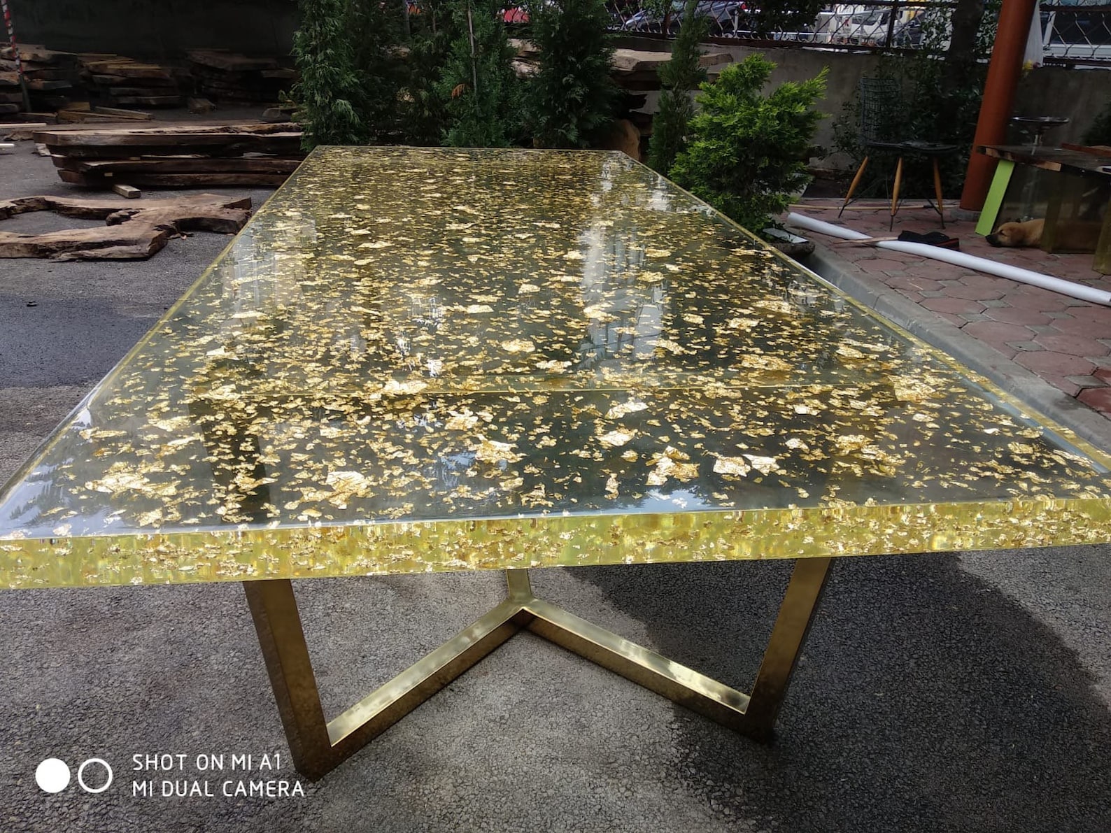 Custom to Made Gold Leaf Epoxy Table Epoxy River Dining Table Etsy