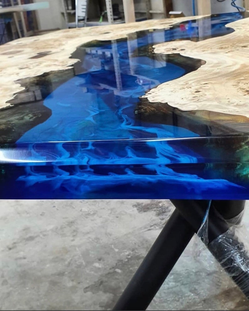 Live Edge Table Epoxy Dining Table Epoxy Resin Table Custom Etsy
