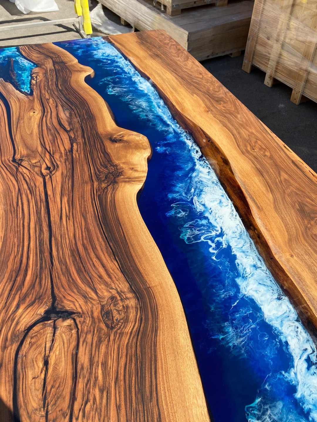 Wooden Table, Live Edge Table, Custom 90” X 42” Walnut Wood Table