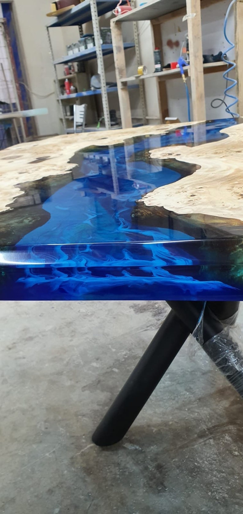 Live Edge Table Epoxy Dining Table Epoxy Resin Table Custom Etsy