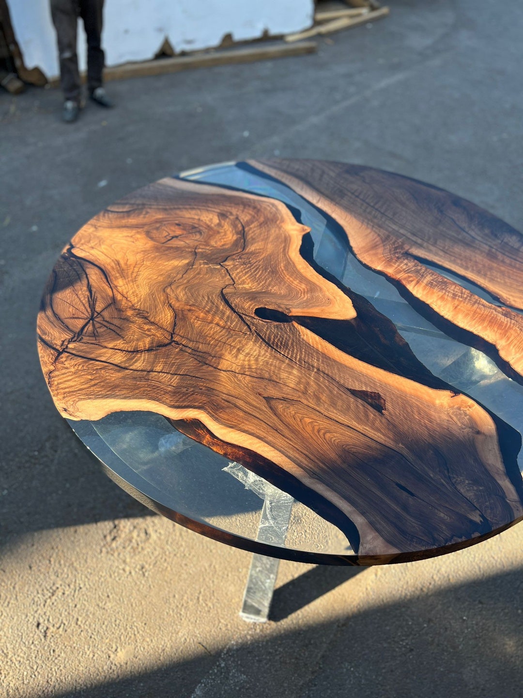 Epoxy Coffee Table, Custom Coffee Table, Custom 50” Diameter Round