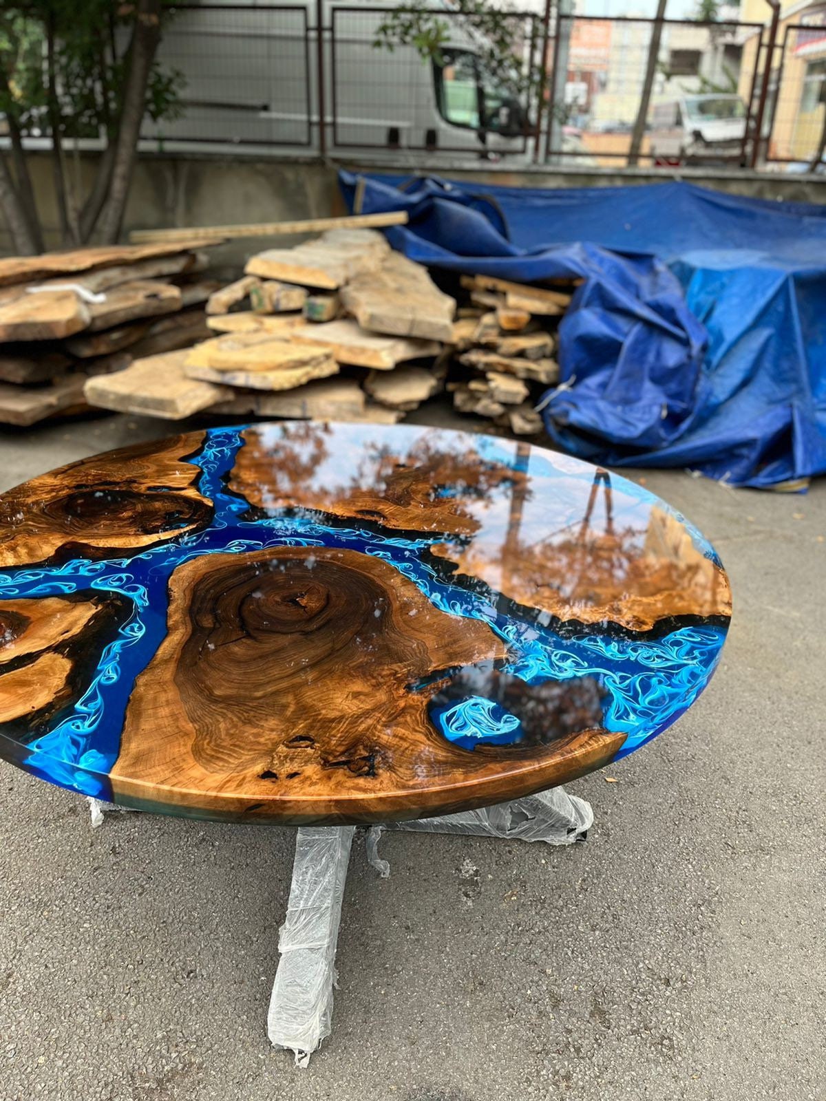 60 round wood table top discount