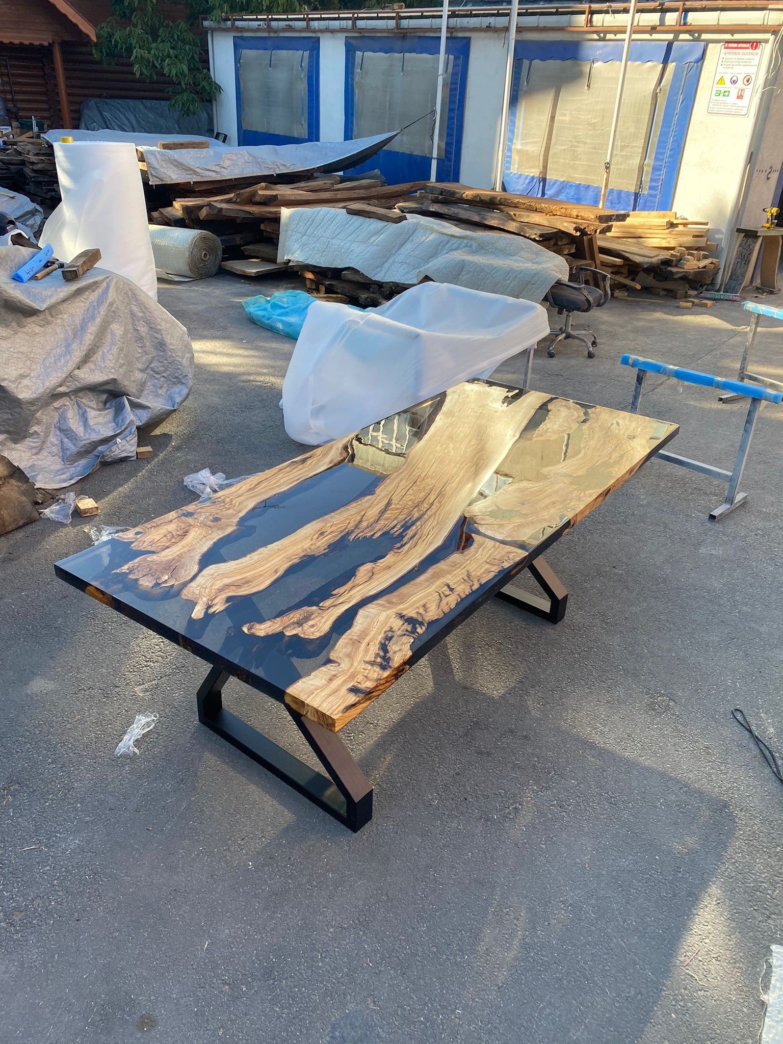 Epoxy Resin Table, Olive Wood Table, Olive Wood Epoxy Table, Custom 96 ...