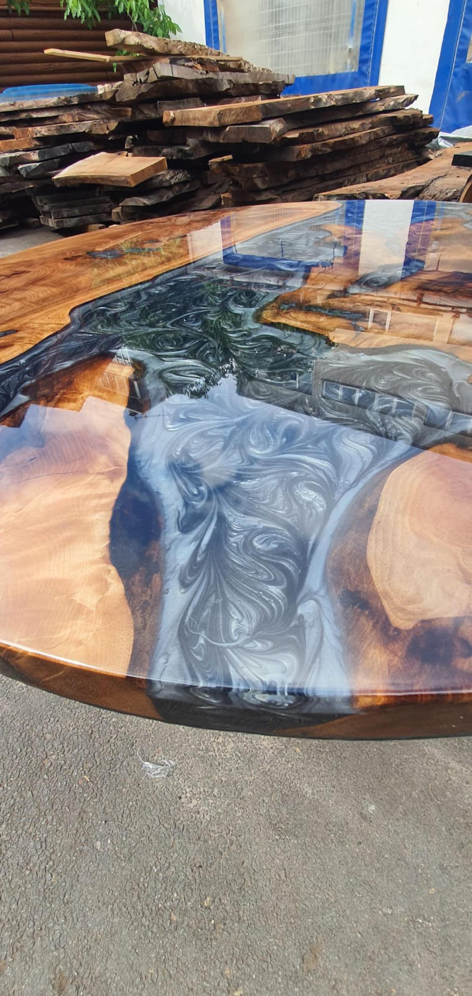 Epoxy Coffee Table Custom Coffee Table Custom 50 Diameter | Etsy