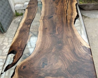 Custom Epoxy Resin Table, Epoxy Table, Epoxy Dining Table, Made to Order Epoxy Wood Table, Resin Table, Ultra Clear Epoxy Table
